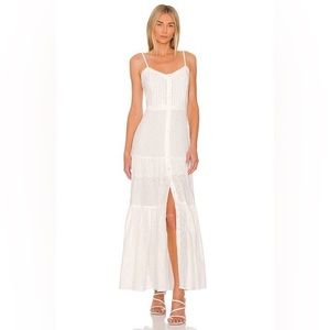 Veronica Beard Cotton Eyelet Embroidered Pleated Maxi Dress Extra Large XL- SALE